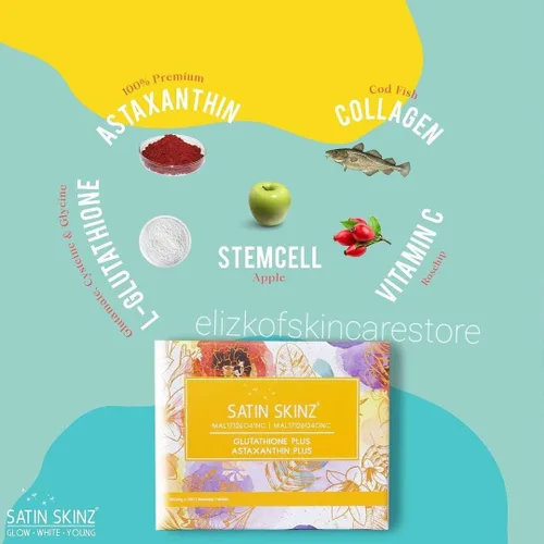 Vista 3 de Satin Skinz GLUTATHIONE Plus y ASTAXNTHIN Plus.