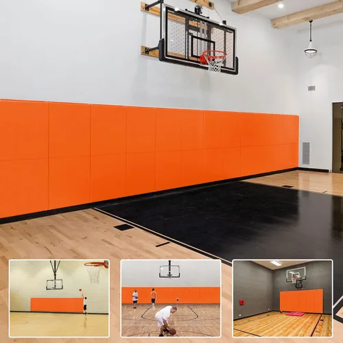 Vista 10 de Almohadilla de pared de espuma de protección de espuma de 2 pulgadas/4 pulgadas de grosor, protectores de cancha de baloncesto para gimnasio