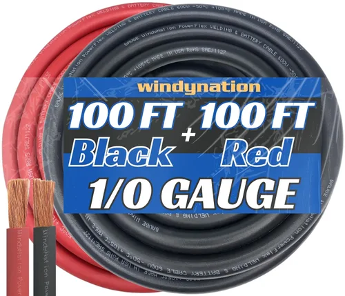 Vista 11 de WNI - Cable de cobre para soldar baterías calibre 1/0, 10 pies, color negro, 10 pies color rojo, AWG, ultra flexible, fabricado en los Estados