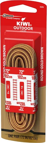 Vista 3 de KIWI Cordones cuadrados de cuero para exteriores, marrón, 72 pulgadas