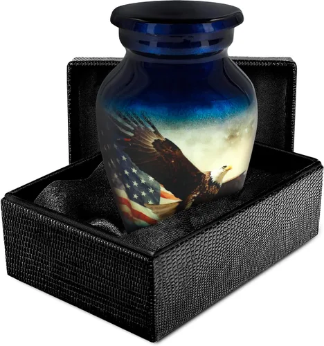 Vista 14 de Trupoint Memorials Urnas de cremación para cenizas humanas, urna de entierro decorativa militar y patriótica para veteranos hombres y mujeres