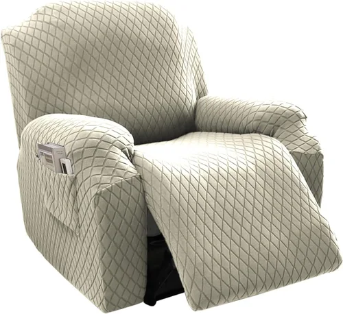 Vista 16 de Funda elástica para silla reclinable, 8 piezas de 1, 2, 3 plazas, funda para sillón reclinable con bolsillo y protector de muebles