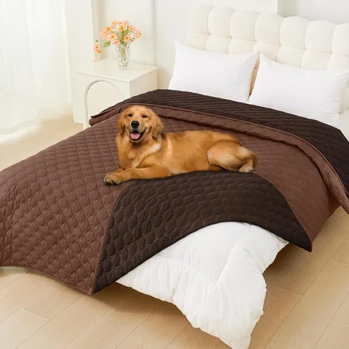 Vista 114 de Smiry Funda impermeable para cama de perro, manta reversible para mascotas para sofá Manta suave lavable para perro, funda a prueba de fugas