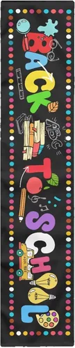 Vista 10 de GLENLCWE Camino de mesa largo con estrellas del 4 de julio, camino de decoración de mesa, rectangular, día de la independencia, vacaciones, cocina