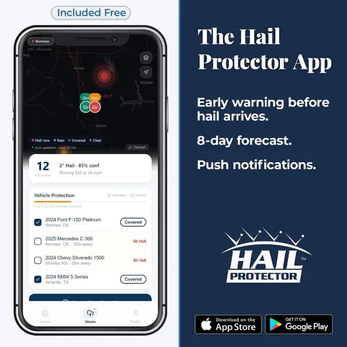 Vista 6 de Hail Protector Funda inflable a prueba de granizo para automóvil, protección portátil contra granizo de cualquier tamaño, sistema completo - CAR1