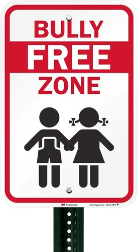 Vista 4 de SmartSign Letrero "Bully Free Zone" Aluminio reflectante de grado de alta intensidad 3M de 12 x 18 pulgadas