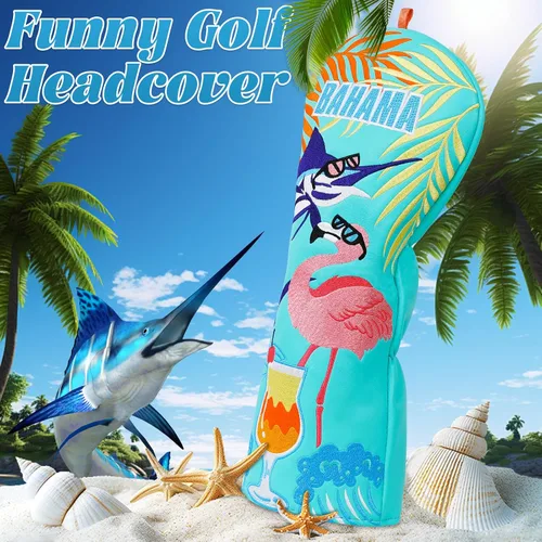 Vista 2 de Big Crazy Golf Headcovers - Funny Golf Club Covers - Driver Headcover with Tour Grade PU Leather - Golf Driver Headcover, Waterproof Golf Head