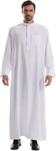 Vista 9 de Ropa musulmana para hombre, bata de caftán duradera, vestido largo de Dubai, ropa étnica, 1 bata suave