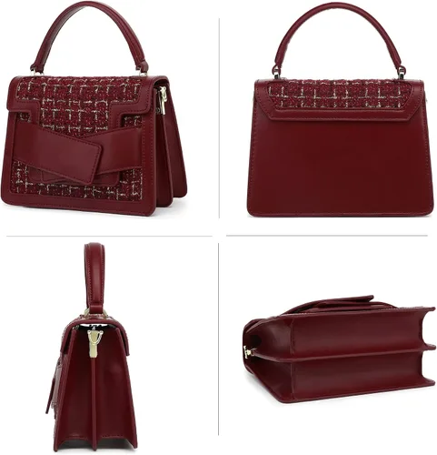 Vista 5 de LL LOPPOP Bolso cruzado pequeño con clase, bolsos de mano superior para mujer, bolsos con asa