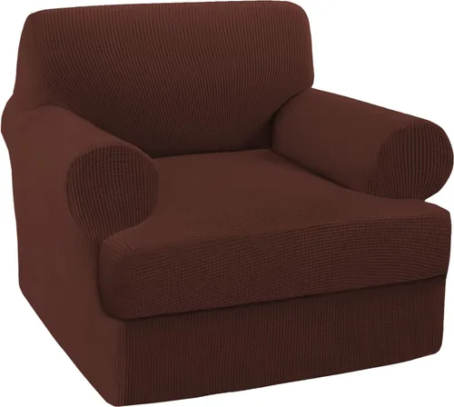 Vista 76 de Turquoize Funda para sillón con cojín en forma de T para sala de estar, funda elástica para sofá, funda suave para sillón, fundas de muebles