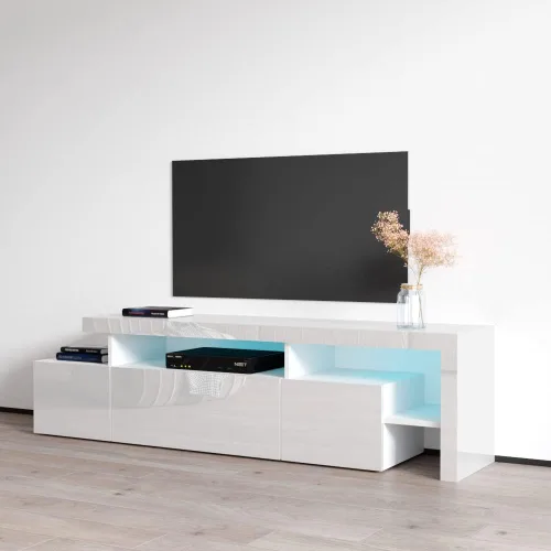 Vista 2 de Meble Furniture Indisio - Soporte de TV moderno de 73 pulgadas