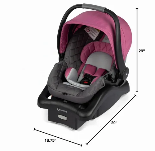 Vista 8 de Safety 1st onBoard™ Insta-Latch™ DLX - Asiento infantil para automóvil con base, asiento de automóvil para bebé de 4 a 30 libras, asiento
