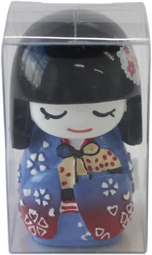 Vista 4 de N&N Find - Muñeca japonesa Mai Kokeshi japonesa color morado