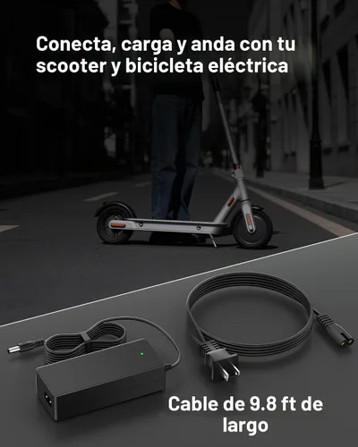 Vista 4 de VHBW Cargador de scooter eléctrico de 42 V 2 A con 5 enchufes, compatible con Gotrax, Jetson, Hover 1, Segway, Ninebot, Hiboy, Bird, Hoverstar