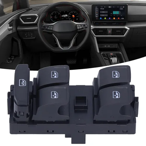 Vista 5 de Aramox Interruptor de elevalunas eléctrico, lado del conductor, interruptor de control de ventana principal, 5G0 959 857 D 5G0959857 apto para Cross