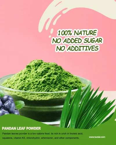 Vista 4 de Polvo de hojas de pandan premium, 4.0 onzas, polvo 100% natural, libre de azúcar añadida, sin gluten, sin OMG