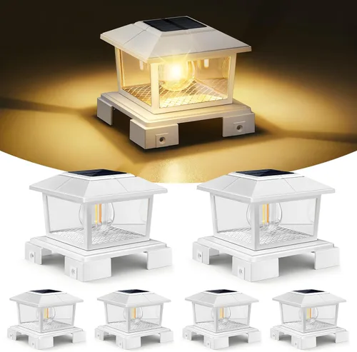 Vista 12 de APONUO Luces solares de aluminio 4x4 5x5 6x6, IP65 impermeables Negro