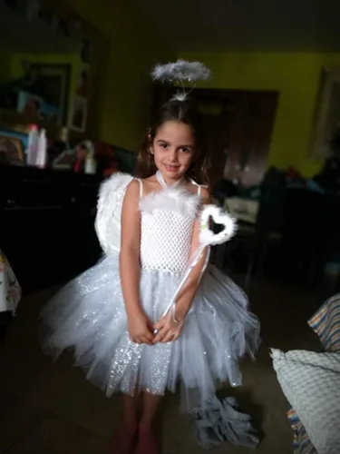 Vista 2 de Tutu Dreams 4 disfraces de ángel para niñas, disfraz de cumpleaños de 2 a 10 años, fiesta de Halloween