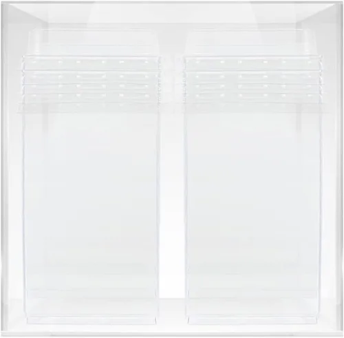 Vista 3 de EcoQuality Vasos cuadrados de plástico transparente de 5 onzas con tapas abovedadas, cajas cuadradas desechables para dulces con tapas, vaso