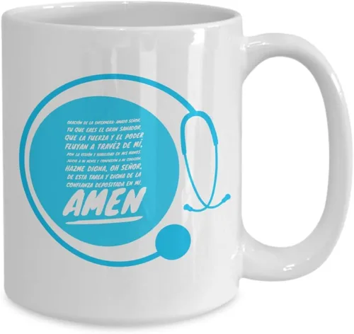 Vista 2 de Regalo para enfermera Taza de Cafe para enfermeros Regalo perfecto para graduados, profesionales de la salud y estudiantes de enfermeria Vaso