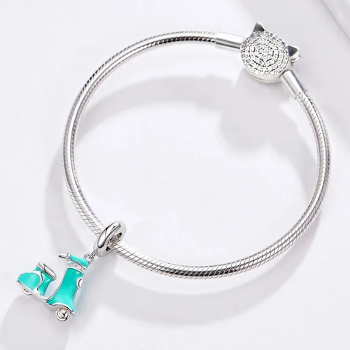 Vista 4 de Abalala - Abalorio para coche de plata de ley 925, abalorio para pulsera y collar Pandora