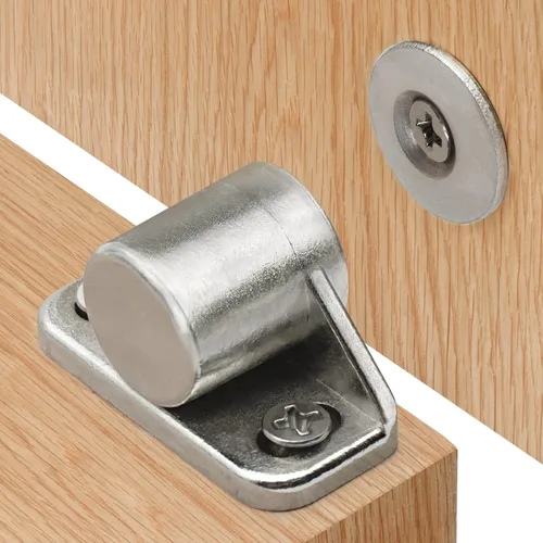 Vista 9 de Cierre magnético para puerta, paquete de 4 cierres magnéticos para gabinete, imanes de neodimio para puerta de gabinete, metal pistola
