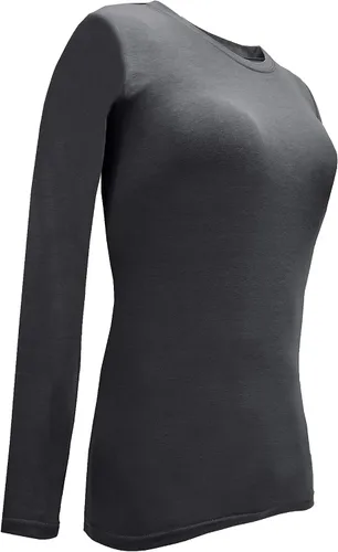 Vista 4 de Natural Uniforms Camiseta Under Scrub para mujer, cuello redondo, manga larga, paquete de 3, paquete múltiple de 3