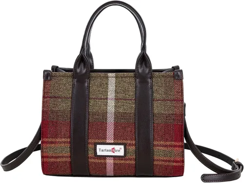 Vista 11 de Bolso a cuadros para mujer, bolso a cuadros con asa superior, bolsa de trabajo, bolsa de hombro cruzada para viajes de oficina