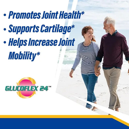 Vista 4 de Glucoflex Glucosamina y sulfato de condroitina con MSM, apoyo articular las 24 horas, huesos saludables, apoya la movilidad saludable, 30 porciones
