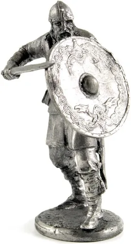 Vista 7 de Jarl escandinavo vikingo, norte, escultura de metal de los siglos 9-10. Colección 2.126 in (escala 1/32) figurita miniatura. soldados de juguete