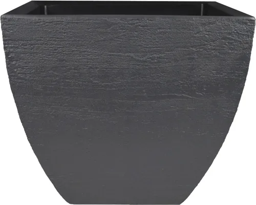 Vista 8 de Tusco Products MSQ16BK - Maceta cuadrada moderna para jardín, 16 pulgadas, color negro