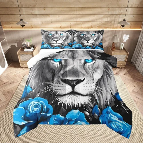 Vista 19 de Juego de edredón estampado de ovejas, juego de ropa de cama vintage de granja para niños, niñas, mujeres, adultos, parejas, ovejas, juego de edredón