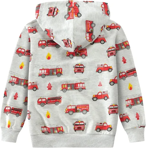 Vista 3 de Sudadera con capucha para niños pequeños, sudadera con capucha para bebé, con cremallera, abrigo de manga larga para invierno, camisas con capucha