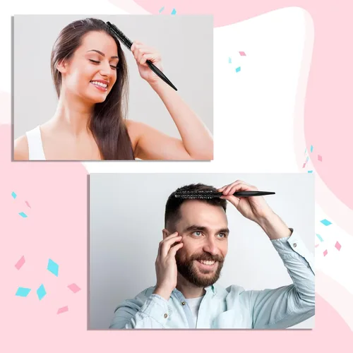 Vista 6 de Pequeño cepillo redondo de cerdas de nailon para peinar el cabello de las mujeres, mini rodillo Quiff para secar con soplado, levantar flequillo