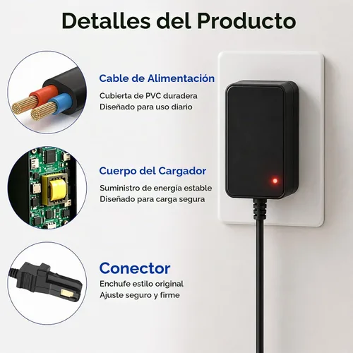 Vista 6 de Cargador de batería de 12 V para ruedas eléctricas Fisher-Price Gris