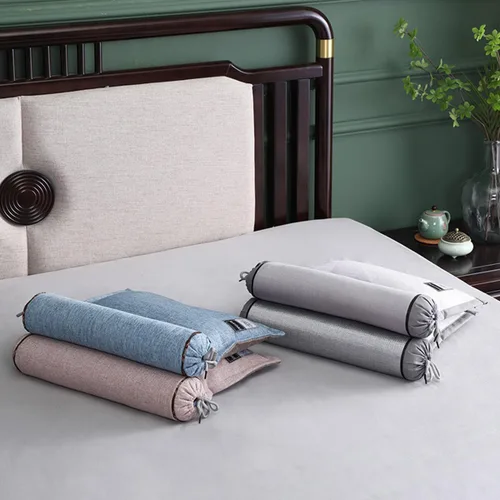 Vista 4 de Almohada de cuello de trigo sarraceno, almohada cilíndrica de trigo sarraceno, almohada ajustable para el cuello, soporte cervical para aliviar