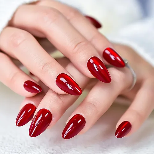 Vista 32 de Gelnails - Uñas postizas cortas a presión con punta francesa blanca, 30 Almendra francesa blanca