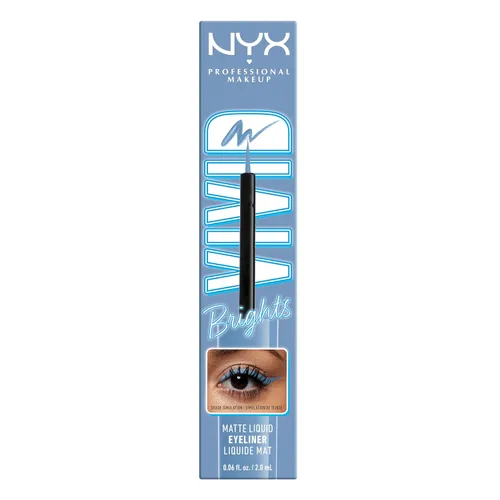 Vista 8 de NYX PROFESSIONAL MAKEUP Vivid Brights - Delineador líquido resistente a las manchas con punta precisa, Cobalt Crush 05 Cobalt Crush