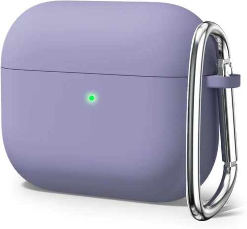 Vista 9 de Oakxco Funda de silicona para Airpods 3, bonita funda rígida femenina para Airpods de 3ª generación con llavero, gel de goma colorido suave de TPU