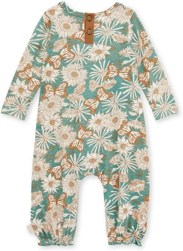 Vista 2 de Burt's Bees Baby Enterizo de una pieza para bebé, 100% algodón orgánico, Girasoles soleados
