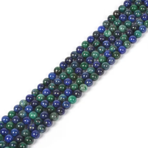 Vista 17 de 7 piedras preciosas de chakras de 0.157 in redondas de cristal curativo sueltas de 16 pulgadas para hacer cuentas de joyería