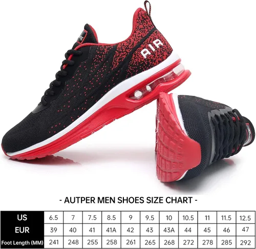 Vista 7 de Autper - Tenis deportivos Air para correr para hombre tenis ligeros para caminar trotar ir al gimnasio o hacer deportes talla 65 a 125 de EEUU