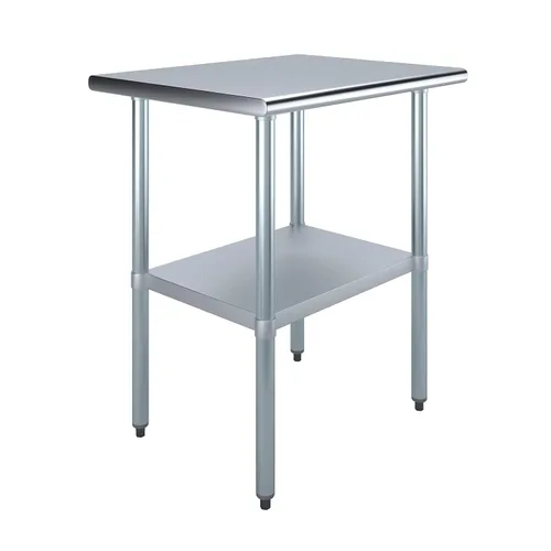 Vista 19 de AmGood Mesa de trabajo de acero inoxidable con estante inferior Preparación de alimentos NSF Estación de trabajo utilitaria