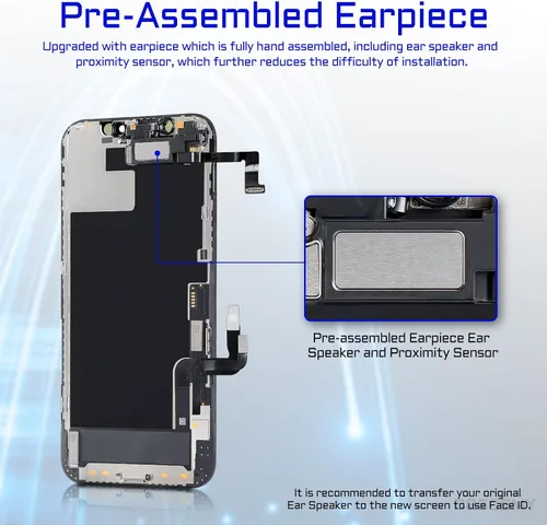 Vista 3 de [OLED] para iPhone 12 reemplazo de pantalla con altavoz frontal sensor de proximidad OLED para iPhone 12 Pro 3D pantalla táctil digitalizador 6.1