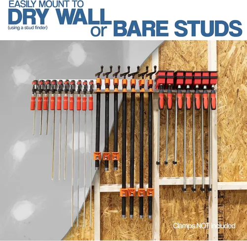 Vista 6 de Fulton Woodworking Tools Surtido de soportes de abrazaderas modulares con 1 estante de abrazadera F • 1 barra / paralelo 1 cada estante