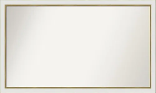 Vista 128 de Amanti Art Espejo personalizado, espejo de baño estrecho Alexandria White Wash, espejo de pared o espejo de tocador de baño sobre el fregadero