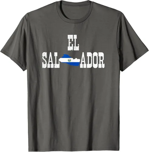 Vista 15 de Camiseta salvadoreña con bandera de El Salvador, Negro, S
