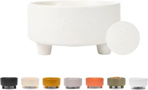 Vista 11 de Waggo Uplift - Tazón de cerámica para perros para razas pequeñas, medianas y grandes, pesado y duradero, para alimentos y agua, apto para Crema