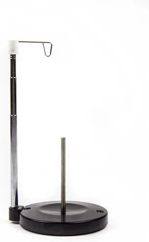 Vista 3 de Soporte ajustable para carrete de hilo único – Soporte independiente para hilo de bordado, costura o acolchado – Base de plástico pesado para una
