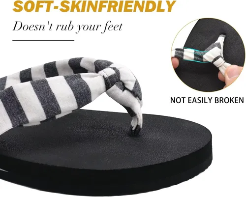 Vista 6 de KuaiLu Women's Yoga Foam Flip Flops with Arch Support Thong Sandals Non-Slip